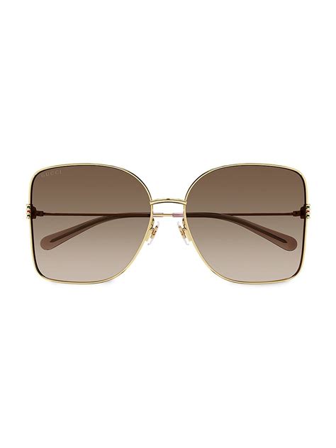 glitter gucci frames|Gucci 60mm butterfly sunglasses.